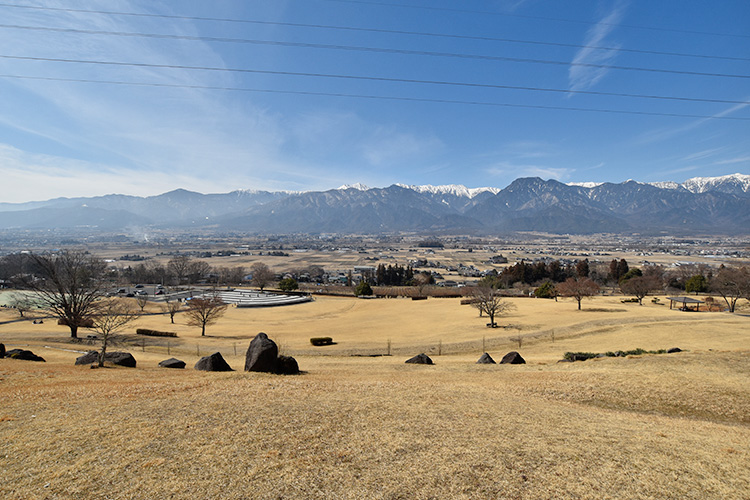 池田町創造館から望む北アルプス