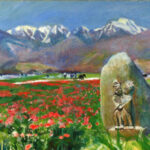 奥田郁太郎 「蓮華草道祖神」 奥田郁太郎 「蓮華草道祖神」