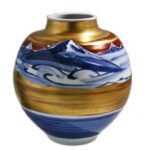 篠田義一 「金彩山岳花瓶」 篠田義一 「金彩山岳花瓶」